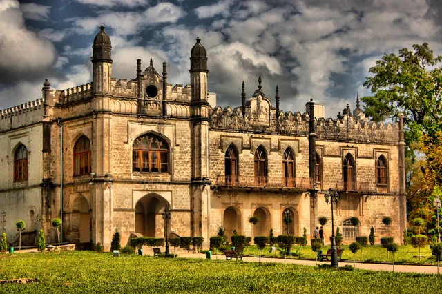Dadiani Palace in Zugdidi viewed from the side — the Samegrelo State Historical and Architectural Museum