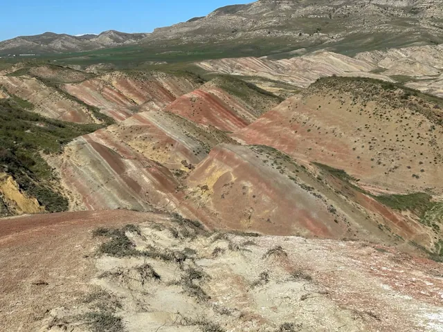 Panorama of the Rainbow Hills and the Gareja semi-desert