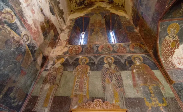 16th-century frescoes inside the Archangels' Church