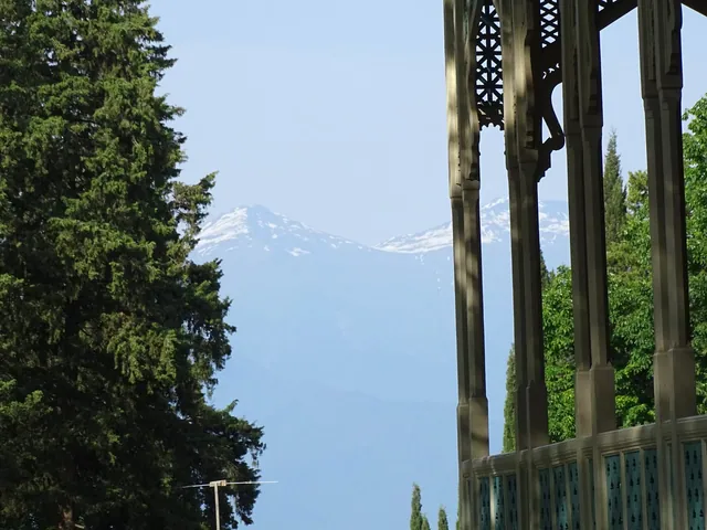 View of the Caucasus from the Tsinandali estate balcony